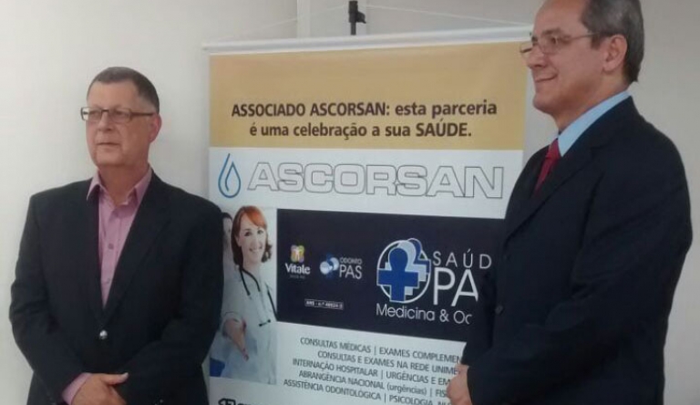 Ascorsan firma pareceria com Saúde PAZ